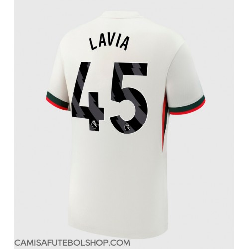 Camisa de time de futebol Chelsea Romeo Lavia #45 Replicas 2º Equipamento 2025-26 Manga Curta